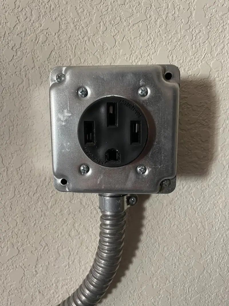 NEMA 14-50 outlet installed for Electrical Panel Upgrade in Freeport